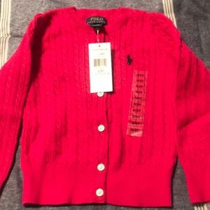 Girls size 3t Polo sweater pink(new)